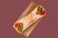 Spicy Eggplant And Muhammara Hummus Wrap