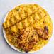 Biryani Rice With Chicken Tikka and Chicken Seekh Kebab