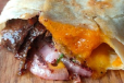 Beef Shawarma Sandwich With Cheddar Cheese