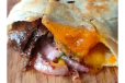 Beef Shawarma Saj Sandwich With Cheddar Cheese