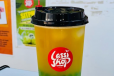 peach popup bubble tea