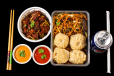 Nanglo Single Platter - With Smocky Buff Chhoila