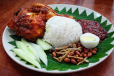 Nasi Lemak with Fried Chicken