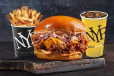 Crispy Chicken Burger With Regular Premium Fries Combo