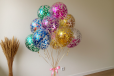  12Inch  Confetti Filled with  Helium Balloons 