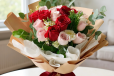 Bouquet of Pink Roses and Red Roses