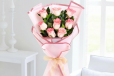 Pink Harmony Bouquet – 8 Pink Roses