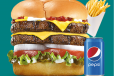 Mega Beef BBQ Sp. Burger + Pepsi (300ml)