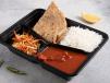 Steam Rice With Chicken Masala and 2 Wheat Paratha
