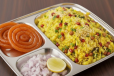 Onion Poha With Jalebi
