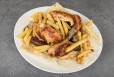 half Grill Chicken on Machine With Appetizers