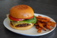 Vegetable Burger With Fries