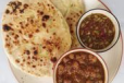 Aloo Gobhi Kulcha With Chole And Tamarind Chutney