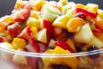 Fresh Fruit Salad with Ice Cream