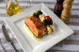 Baked Salmon with steamed brocolli & cauliflower  (316gms)