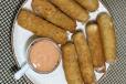 Cooked rice bites croquettes/Petiscq de arroz cozida