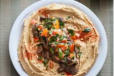 Shawarma plate with hummus