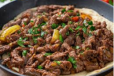 Sliced beef shawrma