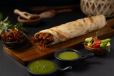 Kolkata Chilli Chicken Egg Kathi Roll