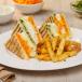 Tricolor Grilled Club Sandwich and Masala Fries