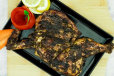 Half Pepper Chicken Charcoal with Khubus and Hummus