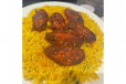 Biryani Rice with Honey Chilli Wings + Choice of Soft Drink