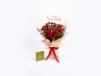 Happy Anniversary Message Red Flowers Bouquet