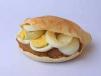 Fava bean and egg sandwich