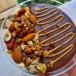 Rice pudding + nuts + Nutella
