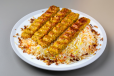 Rice With Chicken Kabab