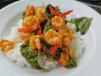 Shrimps Basil With Rice