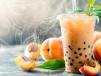 Peach and fruit flavoured bubble tea