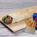 Meat Kebab Sandwich + Fries And Pepsi