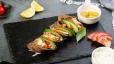 Chicken Shish Tawook wrapped in toasted Keto Wrap Gluten Free