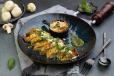 Keto Breaded Mozzarella Garlic Chicken with Risotto - Contains Gluten 
