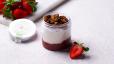  Keto Yogurt Strawberry Parfait topped with Granola