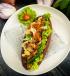 Chicken Fajita with sautéed peppers and onions, melted cheese on Keto Roll Sandwich  - Contains Gluten