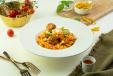 Fusilli Keto Pasta with Meat Balls in Rose Sauce-Gluten Free