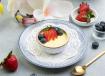 Keto Creme Brulee topped with fresh Blueberries and strawberries - Sugar andGluten Free