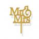 Mr and Mrs Gold1 pc Topper
