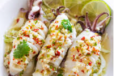 Steam squid with lemon garlic chilli sauce