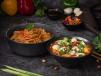 Veg Chilli Basil Noodles With Veg Kung Pao Sauce