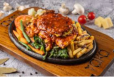 Spicy Chicken Shashlik With Fried Rice