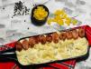 Mac And Cheese With White Sauce And Hot Dog