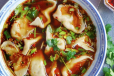 Hot And Sour Chicken Dumplings Soup
