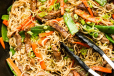 Singapore Noodles With Mangolian Beef
