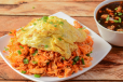 Triple Chicken Schezwan Fried Rice