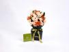 Peach Roses and Lisianthus Flowers