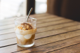 cold coffee with ice cream