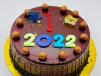 Chocolate Fudge New Year Cake